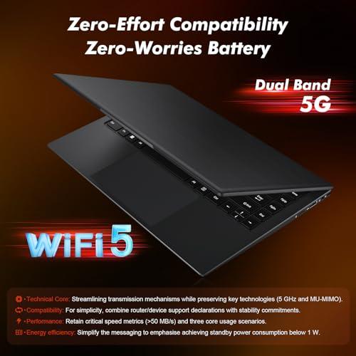 SHBIV Laptop Computer with Gold 6500Y (Beat N5095, Up to 3.4GHz), Laptop with 16GB RAM 256GB SSD, 14-Inch FHD IPS Display, Bluetooth, WiFi, HDMI, Type-C, 38WH Battery, Thin & Porta