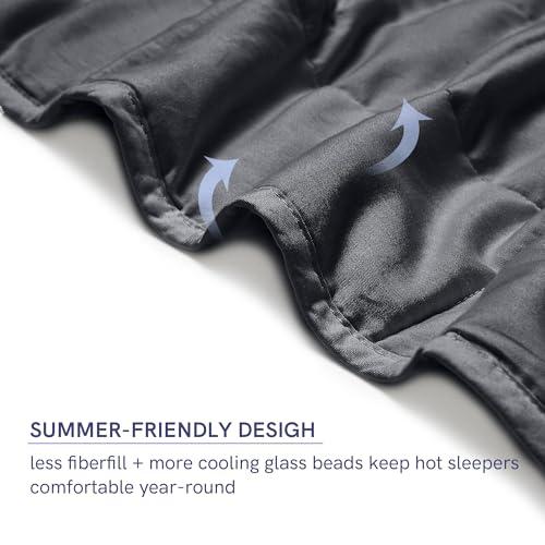 Miniatura de Manta Pesada YnM de 15lb con Perlas de Vidrio Refrescantes para Adultos 7