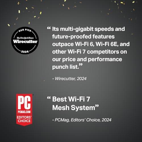 TP-Link Deco 7 Pro BE63 Tri-Band WiFi 7 BE10000 Whole Home Mesh System - 6-Stream 10 Gbps, 4x2.5G Ports Wired Backhaul, 4X Smart Internal Antennas, VPN, HomeShield, Free Expert Sup thumbnail 3