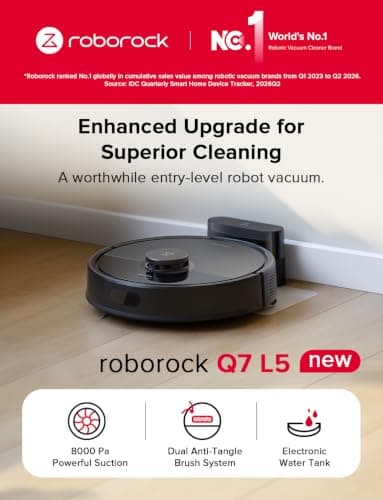 roborock Q7 L5 Robot Vacuum and Mop Combo, 8,000Pa Suction
