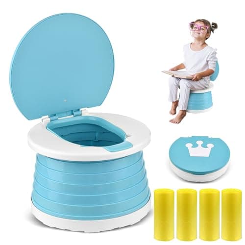 Portable Potty for Toddler Travel Foldable Potty Seat for Toddler Training Toilet for Kids Boys Girls Car On The Go Potty Travel Toilet Chair for Camping Park Indoor/Outdoor