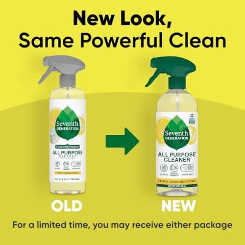 (S&S) Seventh Generation All Purpose Cleaning Spray Surface Cleaner Lemon Chamomile scent Cuts Grease 23 oz, Pack of 4