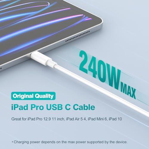 Paquete de 2 Cables USB-C a USB-C de 240W (2m) para Carga Súper Rápida