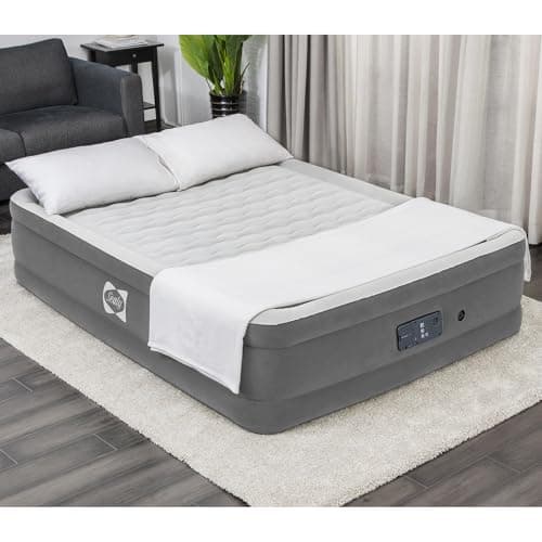 Sealy: AlwayzAire 18" Airbed - Queen - Built-in Comfort Pump, Inflatable Matress, USB Charge, Wave Beam Construction, Adjustable Firmness, Storage Bag