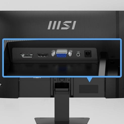 msi PRO MP273 E14A 27-inch IPS 1920 x 1080 (FHD) Gaming Office Monitor, 144Hz, Free-Sync, HDMI, DisplayPort, VGA Port, VESA Mountable, Tilt, Speaker, 4-Side Slim Bezel 1ms, Black thumbnail 9