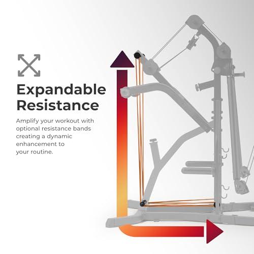 Sunny Health & Fitness Multifunctional All in One Pully Cable Home Gym – Complete Functional Trainer Compact Workout System SF-HG92401 thumbnail 5