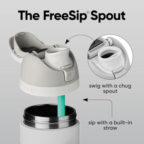Owala FreeSip Insulated Stainless Steel Water Bottle with Straw, BPA-Free Sports Water Bottle, Great for Travel, 24 Oz, Peachy Keen thumbnail 3