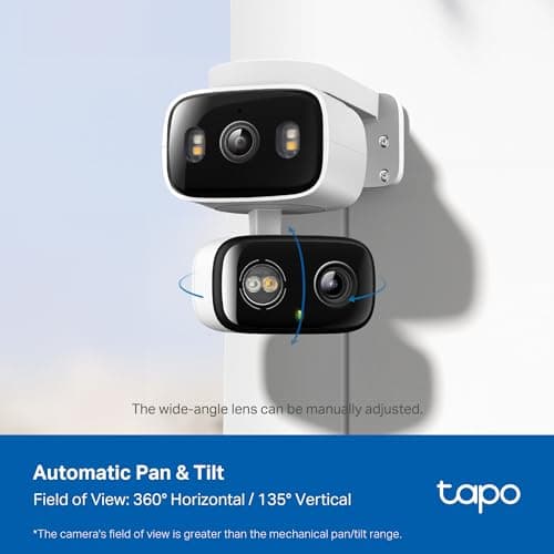 Tapo 2K Indoor/Outdoor Dual Lens Pan/Tilt Wired Security Camera - 125° Wide-Angle View + 6mm Zoom, Motion Track, Person/Vehicle Detection, Local Storage or Optional Cloud, C246D thumbnail 5