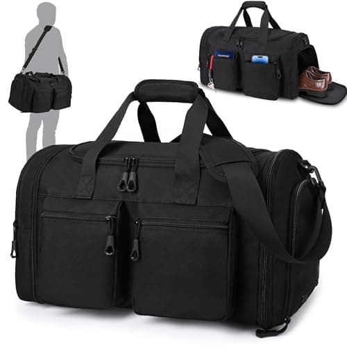 HILOMON Mens Duffle Bag 45L Expandable GYM Bags Carry-on Travel Bag