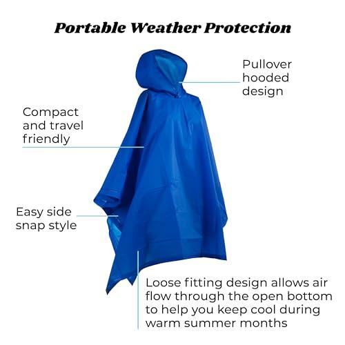 Totes Kids Lightweight Hooded Packable Pancho with Side Snaps thumbnail 3