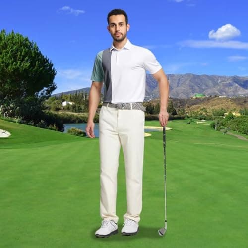 Playera Polo M MAELREG Dry Fit para Hombre, Manga Corta, Control de Humedad, Blanca