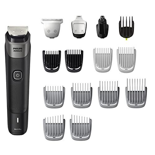 Philips Norelco Multigroom 5000 Series, All-in-One Trimmer and Hair Clipper, 18-Piece Men's Grooming Kit for Beard, Face, Hair, Body and Intimate Areas, No Blade Oil Needed, Model 