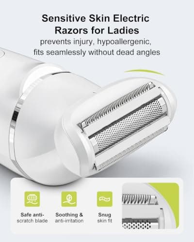 Nova Rix Electric Razor for Women, Wet & Dry Foil Shaver with LED Light