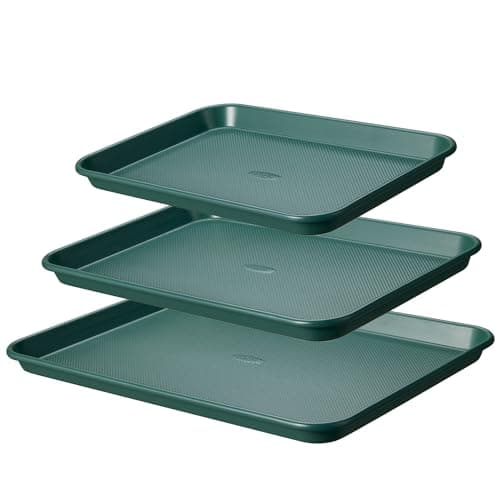 Juego de 3 Charolas para Hornear CAROTE – Verde Olivo Profundo