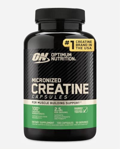 (S&S) Optimum Nutrition Micronized Creatine Monohydrate Capsules, 100 Ct