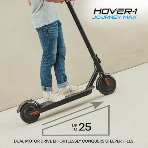 Hover-1 Journey Max Adult Electric Scooter with 700W Brushless Dual Motor Hill Climber, 19 mph Max Speed, and 26 Mile Range Commuter Scooter For Adults and Teens.