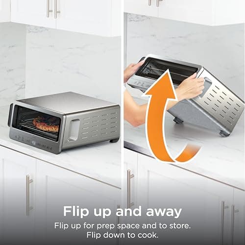 Ninja Flip Toaster Oven & Air Fryer, 8-in-1, Stainless Steel, SP151