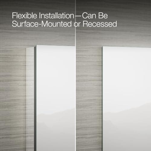 Kohler 55064-NA Embark Slim Medicine Cabinet Mirror, Adjustable Shelves with Mirrored Doors, 30 in. W x 26 in. H thumbnail 6