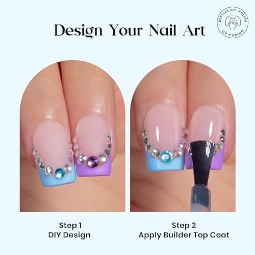 Beetles Press On Nails Kit - Short Square French Tip Nails Kit, 224 Pcs thumbnail 4