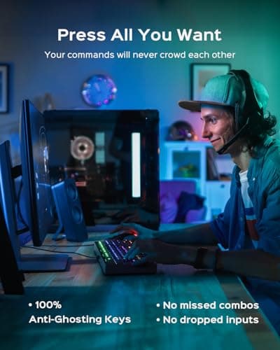 wegear Mechanical Gaming Keyboard with Blue Switch, 104-Key Full Size RGB Backlit Wired Keyboard（11 Modes, Anti-Ghosting, Double-Shot ABS Keycaps, Lighted Computer Key-Board for PC