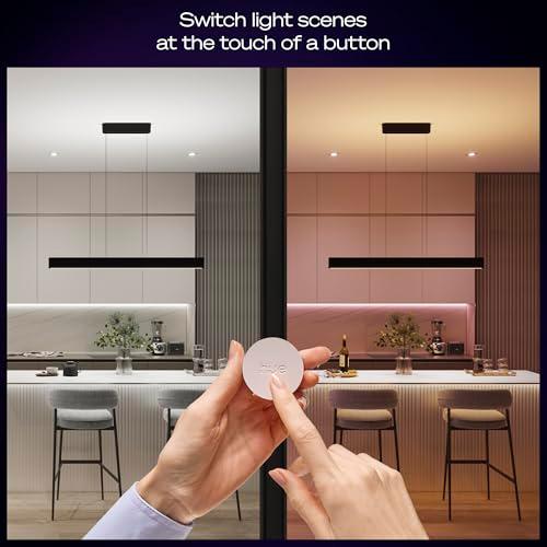 PHILIPS Hue Wireless Smart Light Switch Button, White, 1 Pack, Portable and Battery Powered, Smart Home Control, Requires Hue Bridge, Easy, No-Wire Installation thumbnail 2