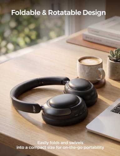 Audífonos Bluetooth Over-Ear Acer OHR703 Negros con Cancelación de Ruido Adaptativa