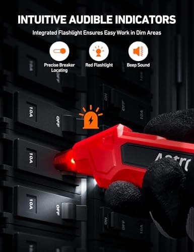 AstroAI Circuit Breaker Finder with GFCI Outlet Tester, Electrical Tester Tool for Home/Workshop Circuit Tracing, Quickly Locates Breakers with Indicators thumbnail 4