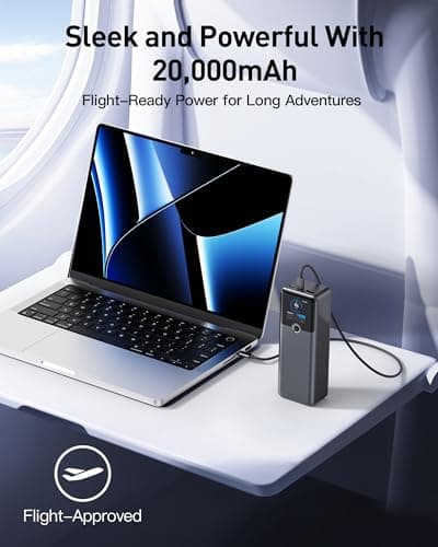Power Bank SIXTHGU PowerTower para Laptop, 200W, 20,000mAh, Carga Rápida, Apto para Vuelos