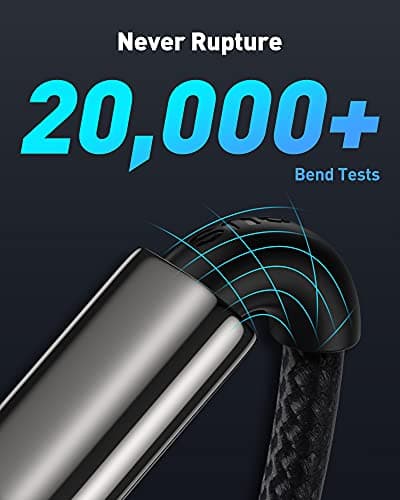 Baseus USB C Cable, 100W PD 5A QC 4.0 Fast Charging USBC to USBC Cable, Zinc Alloy Nylon Braided Type C Charger Cord for iPhone 16 15 Pro Plus Pro Max, MacBook, iPad Pro/Mini, Sams thumbnail 4