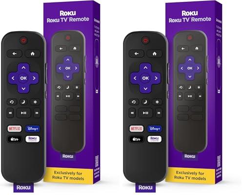 Controles Remotos Roku TV Originales (Paquete de 2) - Fácil Configuración y Accesos Directos