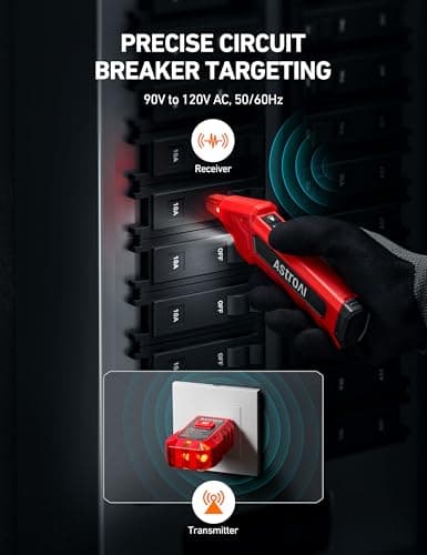 AstroAI Circuit Breaker Finder with GFCI Outlet Tester, Electrical Tester Tool for Home/Workshop Circuit Tracing, Quickly Locates Breakers with Indicators thumbnail 2