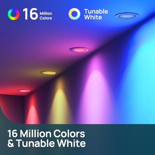 Linkind Matter BR30 Smart Light Bulbs, Alexa/Apple/Google Home, 4 Pack | 1200LM 85W Recessed Smart Flood Light Bulbs, Music Sync & Preset Scenes, E26 RGBTW Color Changing, Tunable White(1800K-6500K)