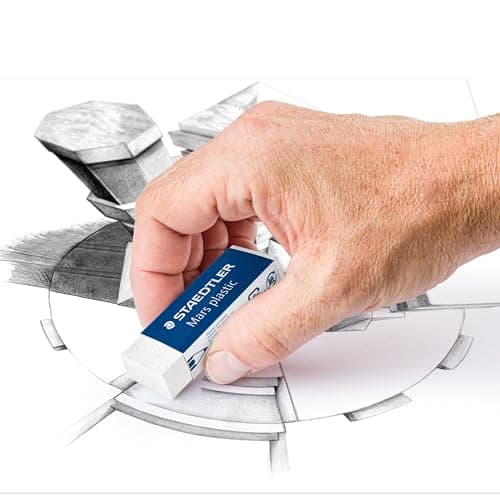 STAEDTLER Mars Plastic Vinyl Erasers (4-Pack), White Erasers for Clean & Precise Results - Latex-Free, Minimal Crumbling, Made in Peru thumbnail 8