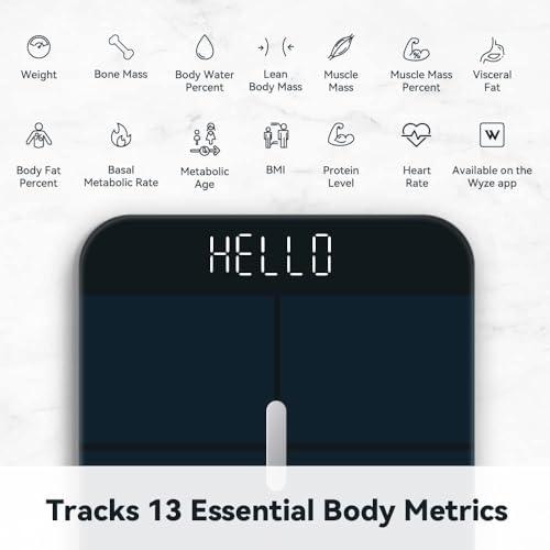 Wyze Smart Scale X - Digital Bathroom Scale for Body Weight, BMI, Body Fat, Muscle Mass, Heart Rate Monitor | Sync with Health Apps | for People, Baby & Pet, 400 lbs (Black) thumbnail 3
