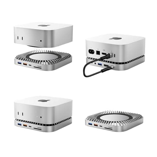 Miniatura de Dock para Mac mini M4/M5/M6 con HDMI 4K@60Hz y ranura SSD M.2 NVMe de 8TB 9