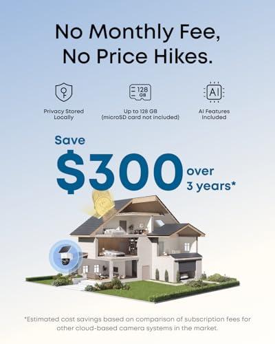 eufy Security SoloCam E30, 4-Cam Pack Kit, Security Cameras Wireless Outdoor, Solar Camera Outdoor Wireless, 360° Pan, AI Tracking, 2K Clarity, No Monthly Fee, Built-in Local Stora thumbnail 5