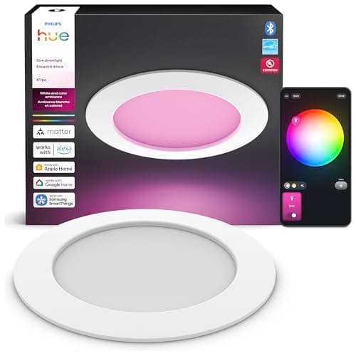 Foco LED Empotrable Philips Hue Delgado, Blanco (Paquete de 1)