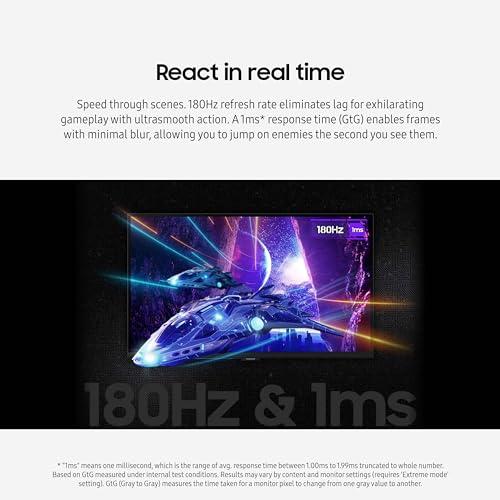 Monitor Gaming Samsung Odyssey G50D de 32" QHD IPS 180Hz Compatible con G-Sync