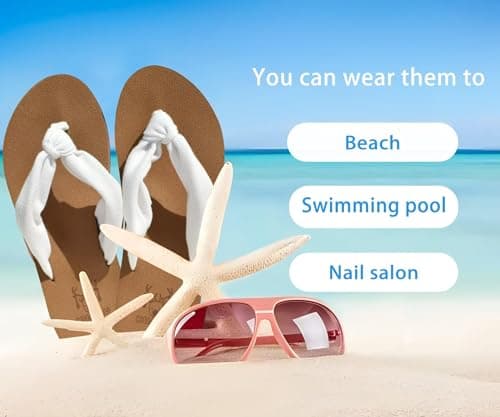 KuaiLu Flip Flops Women Arch Support Yoga Mat Comfortable Summer Beach Walking Thong Cushion Sandals Slip on Outfits Travel Essential Orthotic Slides Indoor Outdoor Slippers Shoes  thumbnail 8