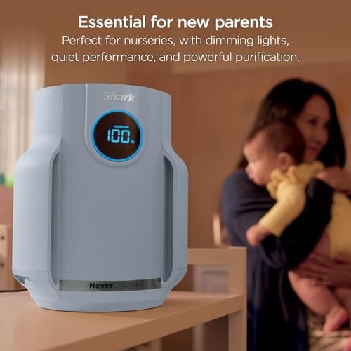 Shark Air Purifier for Home, NeverChange Compact Pro, for Bedroom, Nursery, Home Office, Dorm, HEPA-Exceeding Filter, Captures Pollutants, Pet Dander, Dust, Odor, Smoke, and More,  thumbnail 4