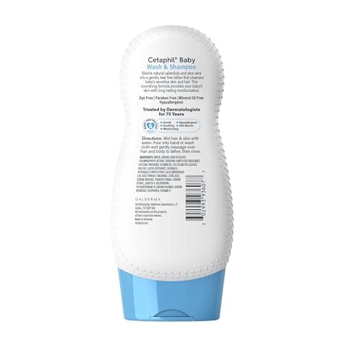 Miniatura de Champú y Jabón Corporal 2 en 1 para Bebé Cetaphil, Sin Lágrimas, con Caléndula, 230ml 7