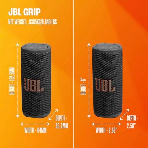 JBL Grip - Compact Bluetooth Speaker with Bold JBL Pro Sound and Ambient Light, up to 14 Hours of Playtime, Water, Dust and Drop-Proof (IP68), & Multi-Speaker Connection with Aurac thumbnail 8