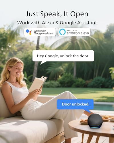 Philips WiFi Keypad Door Lock with Handle, Built-in WiFi, APP Remote Control, Voice & Fingerprint Unlock, Smart Locks for Front Door with Auto Lock, Digital Front Door Lock Set, Ke thumbnail 4