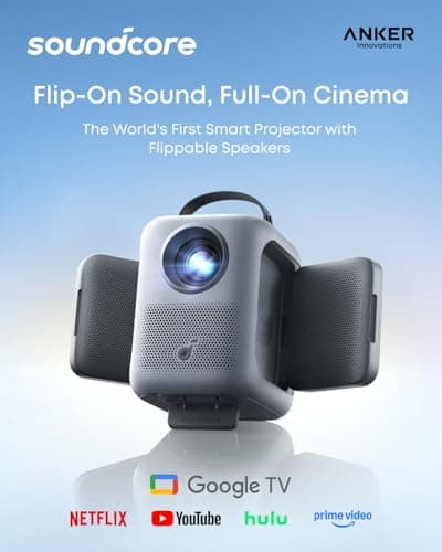 Anker Nebula P1i Portable Projector with WiFi and Bluetooth by soundcore, Flippable Design,1080P FHD, 4K Support, 380 ANSI Lumens, Auto Focus/Keystone, All-Glass Lens, Built-in Spe thumbnail 2
