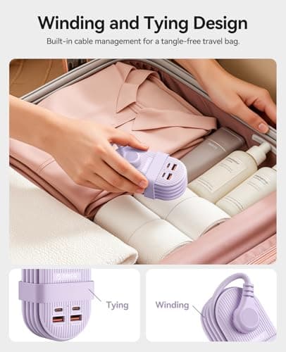 ORICO 65W GaN Travel Power Strip, 7 in 1 Charging Station(3AC,4 USB Ports)