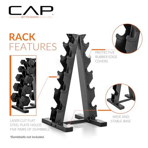 CAP A-Frame Dumbbell Hand Weight Vertical Storage Rack - Blue thumbnail 3
