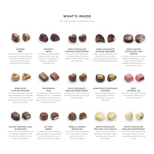 Godiva Gold Assorted Chocolate Gift Box, Belgian Dark and Milk Chocolates with Pralinés, Ganaches & Caramels, Gourmet Gift for Birthdays, Holidays, Kosher, 15 Pc