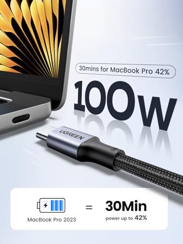 UGREEN: Paquete de 2 Cables USB C a USB C 100W - ¡Carga Súper Rápida!