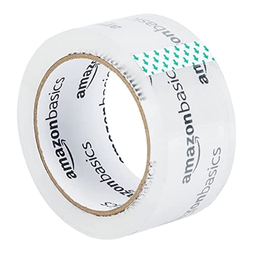 Amazon Basics Packing Tape, Strong & Durable for Moving, Storage, Shipping, Mailing and Sealing, Crystal Clear, 1.88" x 109 Yards, 6-Pack thumbnail 2