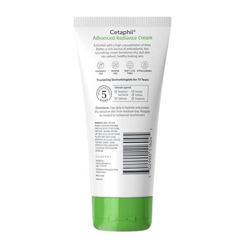Cetaphil Advanced Radiance Cream with Shea Butter, 6 oz, For Dry, Dull Skin, More Radiant Skin, 48 Hour Hydration, All Skin Tones & Types, Hypoallergenic, Fragrance Free thumbnail 8
